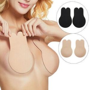 sleek fashion Underwear    Women's Strapless Invisible Bra Self-Adhesive Push Up Wings Sticky Bras Silicone
