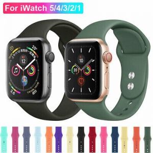    For Apple Watch iWatch Series 5 4 3 38/40/42/44mm Soft SILICONE Sport Strap Band