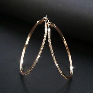    Elegant 925 Silver,Gold,Rose Gold Hoop Earrings for Women Jewelry A Pair/set