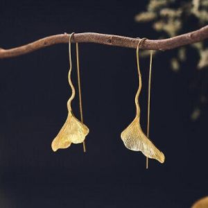    Gorgeous Drop Earrings Women 18k Yellow Gold Plated Loop Jewelry A Pair/set